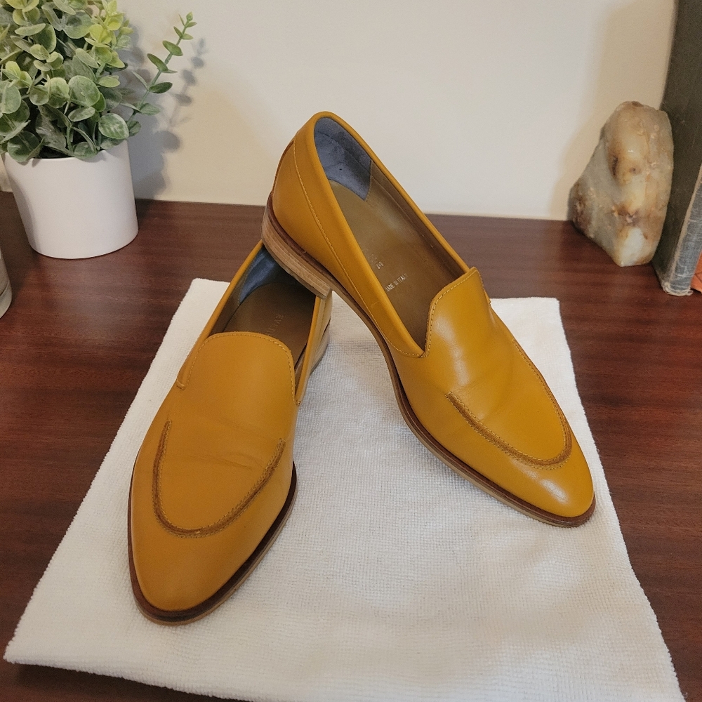 Everlane The Modern Loafer 100% Italian Leather Size 8 1/2 in Honey Color